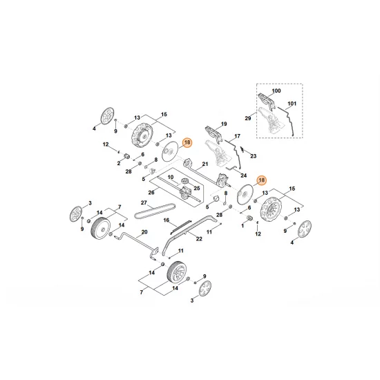 STIHL  Osłona WA21 704 3600